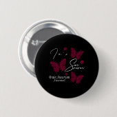 I'm A Survivor Brain Aneurysm Awareness Butterfly Ronde Button 5,7 Cm (Voorkant /achterkant)