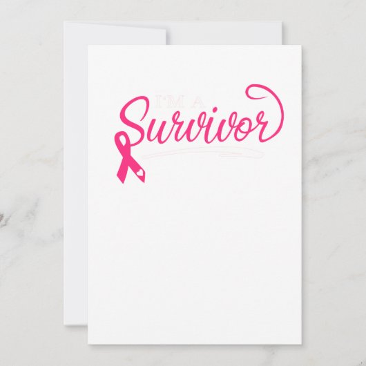 I'm A Survivor Breast Cancer Awareness Save The Date (Voorkant)