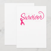 I'm A Survivor Breast Cancer Awareness Save The Date (Voorkant / Achterkant)