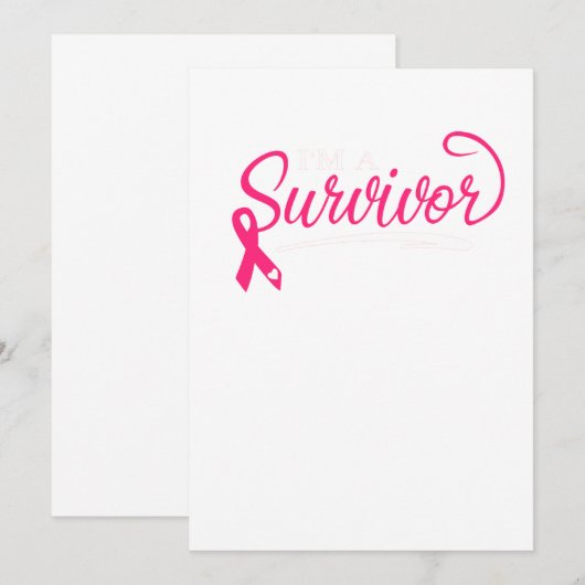 I'm A Survivor Breast Cancer Awareness Save The Date (Voorkant / Achterkant)
