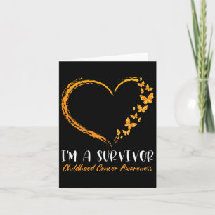 I'm A Survivor Childhood Cancer Awareness Heart Bu Kaart
