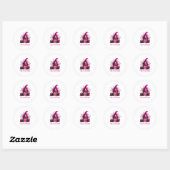 Im a Survivor Gnome Pink Ribbon Breast Cancer A Ronde Sticker (Vel)