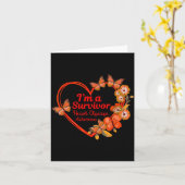 I'm A Survivor Heart Disease Awareness Red Butterf Kaart (Gele Bloem)