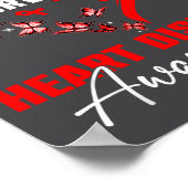 I'm A Survivor Heart Disease Awareness Red Butterf Poster (Hoek)