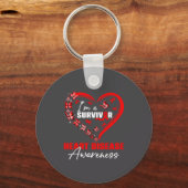 I'm A Survivor Heart Disease Awareness Red Butterf Sleutelhanger (Voorkant)