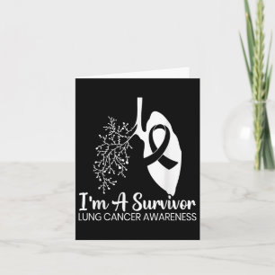 Im a Survivor Lung Cancer Awareness Month White Ri Kaart