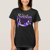 I'm A Survivor Lupus Awareness Butterfly Ribbon  T-shirt (Voorkant)