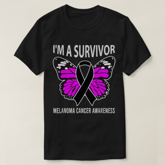 Im A Survivor Melanoma Skin Cancer Awareness T-shirt (Design voorkant)