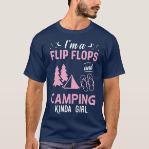 Im A Teenslippers en Camping Kinda Girl T-shirt