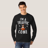 I'm A Traffic Cone Lazy Easy Simple Halloween Cost T-shirt (Voorkant volledig)