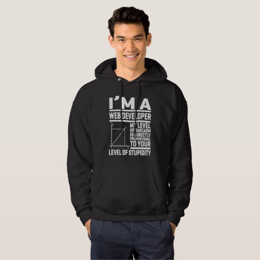 I'm A Web Developer My Level Of Sarcasm Is Directl Hoodie (Voorkant volledig)