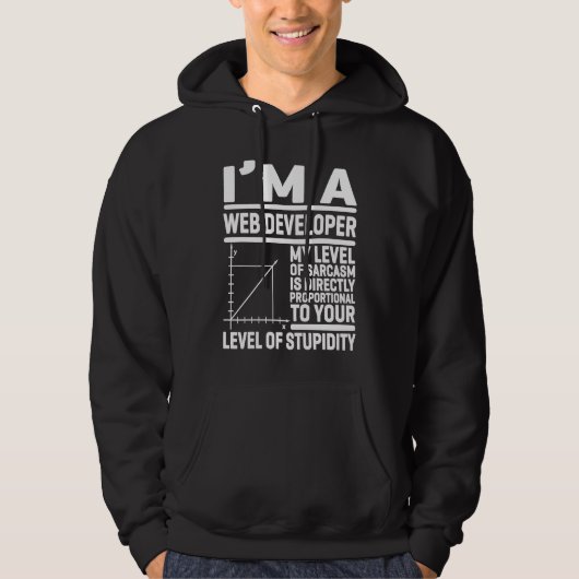 I'm A Web Developer My Level Of Sarcasm Is Directl Hoodie (Voorkant)