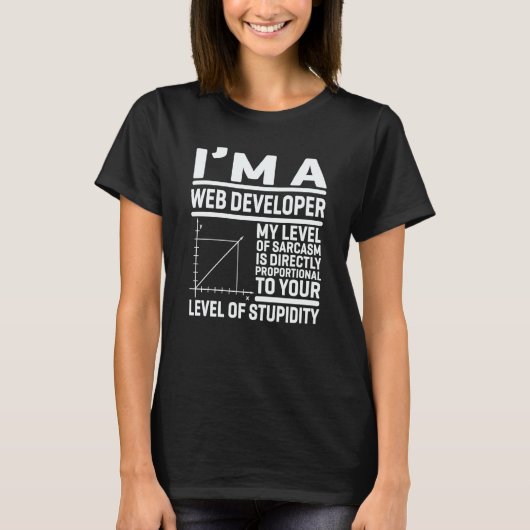 I'm A Web Developer My Level Of Sarcasm Is Directl T-shirt (Voorkant)