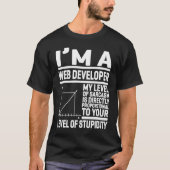 I'm A Web Developer My Level Of Sarcasm Is Directl T-shirt (Voorkant)