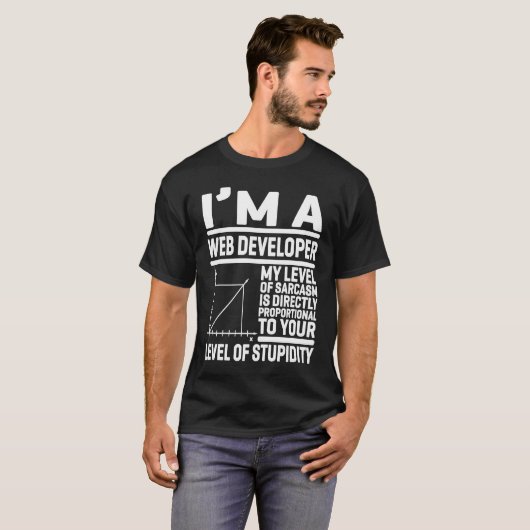I'm A Web Developer My Level Of Sarcasm Is Directl T-shirt (Voorkant volledig)