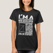 I'm A Web Developer My Level Of Sarcasm Is Directl T-shirt (Voorkant)