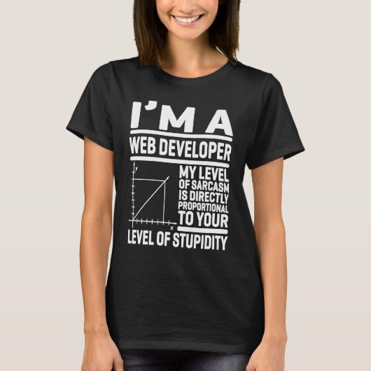 I'm A Web Developer My Level Of Sarcasm Is Directl T-shirt (Voorkant)