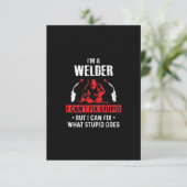 Im a Welder I Cant Fix Stupid | Lover Gift Bedankkaart (Staand voorkant)