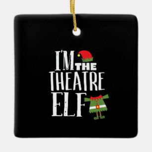 Im Actres Elf Matching Acting Crew Fun Kerstmis Keramisch Ornament