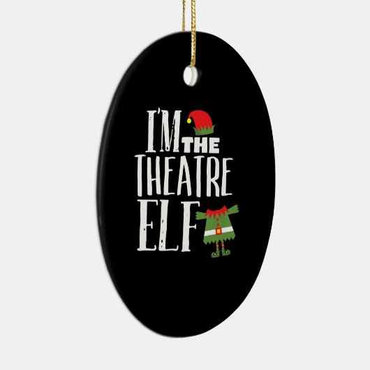 Im Actres Elf Matching Acting Crew Fun Kerstmis Keramisch Ornament (Rechts)