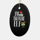 Im Actres Elf Matching Acting Crew Fun Kerstmis Keramisch Ornament (Links)