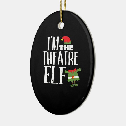 Im Actres Elf Matching Acting Crew Fun Kerstmis Keramisch Ornament (Links)
