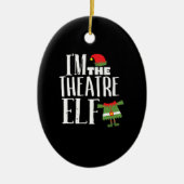 Im Actres Elf Matching Acting Crew Fun Kerstmis Keramisch Ornament (Voorkant)