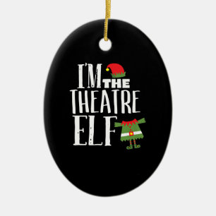 Im Actres Elf Matching Acting Crew Fun Kerstmis Keramisch Ornament