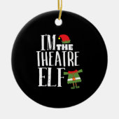 Im Actres Elf Matching Acting Crew Fun Kerstmis Keramisch Ornament (Voorkant)