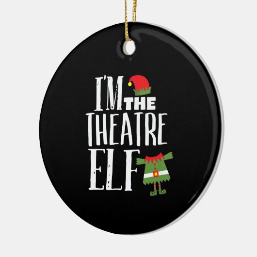 Im Actres Elf Matching Acting Crew Fun Kerstmis Keramisch Ornament (Links)