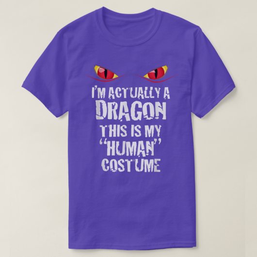 Im Actually A Dragon Funny Halloween Costume T 506 T-shirt (Design voorkant)
