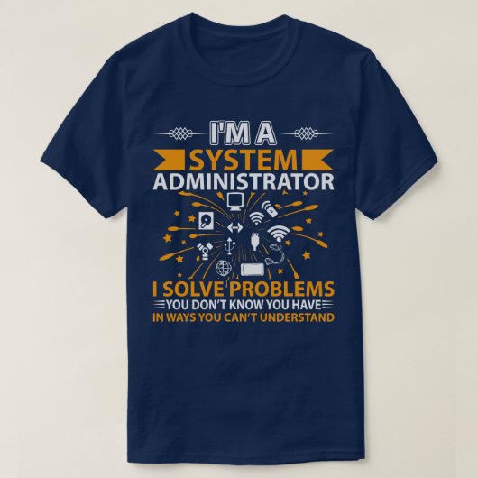 Im Administrator lost problemen op T-shirt (Design voorkant)
