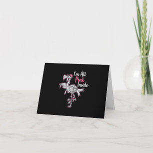 Im alle roze in Funny Halloween Flamingo Gift Bedankkaart