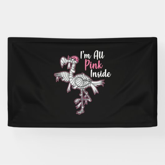 Im alle roze in Funny Halloween Flamingo Gift Spandoek (Horizontaal)