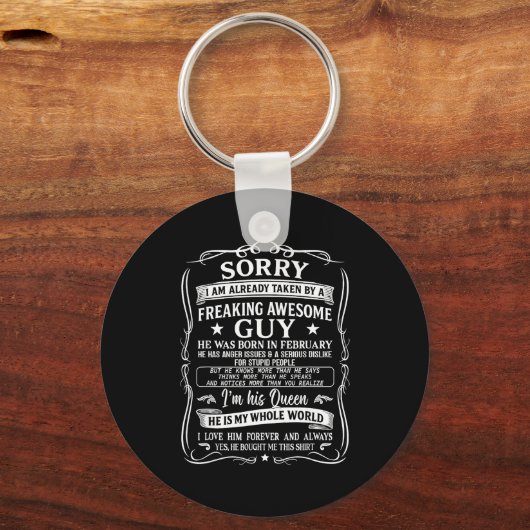 I'm Already Taken By Freaking Awesome Guy Born In  Sleutelhanger (Voorkant)