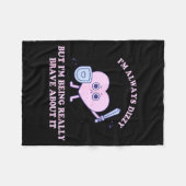 I'm Always Dizzy But I'm Being Really Brave About  Fleece Deken (Voorkant (Horizontaal))