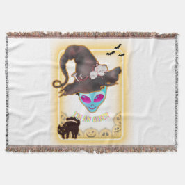 "I'M AN ALIEN" Halloween Throw Blanket Deken