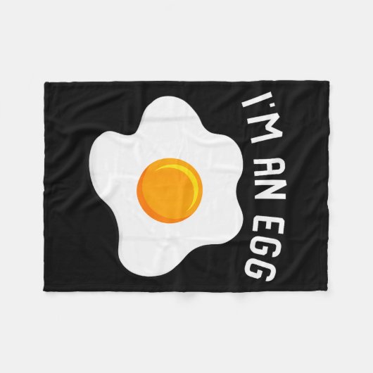 I'm An Egg Costume Funny Halloween Present Fried E Fleece Deken (Voorkant (Horizontaal))