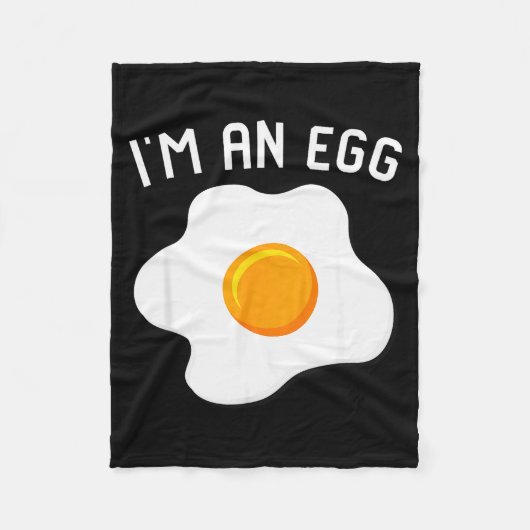 I'm An Egg Costume Funny Halloween Present Fried E Fleece Deken (Voorkant)