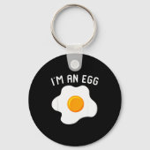 I'm An Egg Costume Funny Halloween Present Fried E Sleutelhanger (Voorkant)