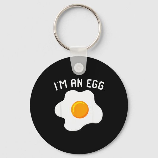 I'm An Egg Costume Funny Halloween Present Fried E Sleutelhanger (Voorkant)