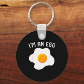 I'm An Egg Costume Funny Halloween Present Fried E Sleutelhanger (Voorkant)