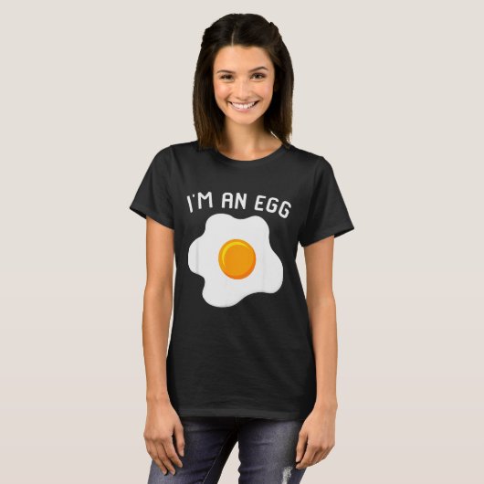 I'm An Egg Costume Funny Halloween Present Fried E T-shirt (Voorkant volledig)