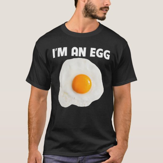 I'm An Egg Costume Gift Halloween Fried Egg Costum T-shirt (Voorkant)