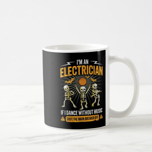 Im An Electrician - Skeleton Halloween Costume Fun Koffiemok (Rechts)