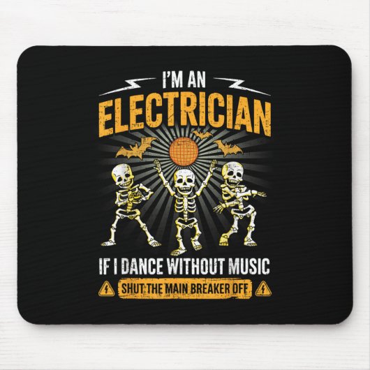 Im An Electrician - Skeleton Halloween Costume Fun Muismat (Voorkant)