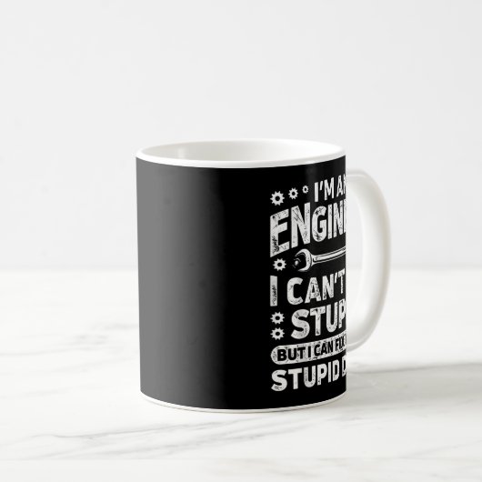 I'm An Engineer I Can't Fix Stud Funny Engineering Koffiemok (Voorkant rechts)