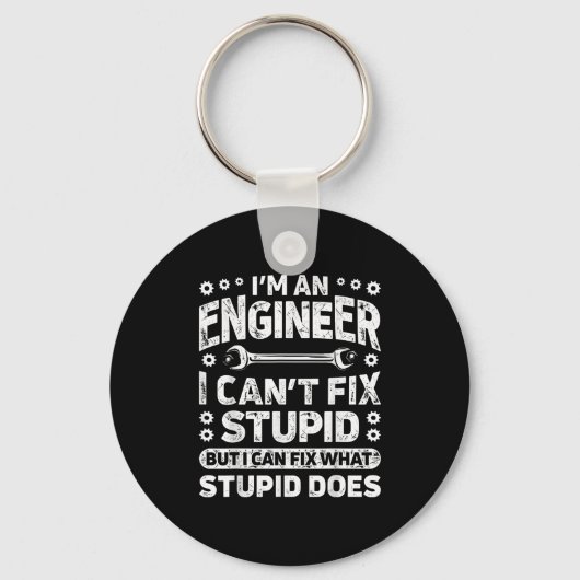 I'm An Engineer I Can't Fix Stud Funny Engineering Sleutelhanger (Voorkant)