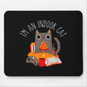 I'm An Indoor Cat Funny Reading Coffee Gaming Cat  Muismat (Voorkant)