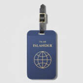 "I'm an Islander" Come From Away Bagagelabel (Voorkant (verticaal))